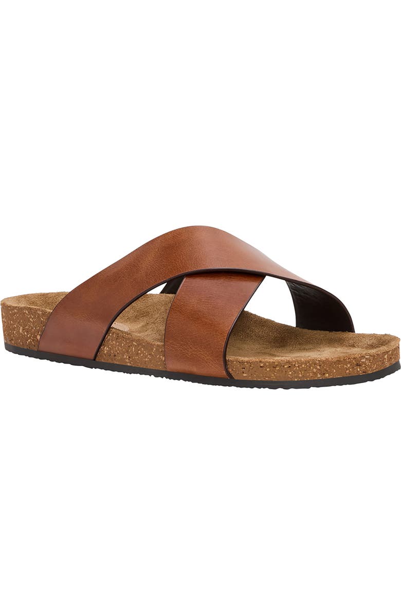 André Assous Max Slide Sandal, Main, color, Cognac Leather