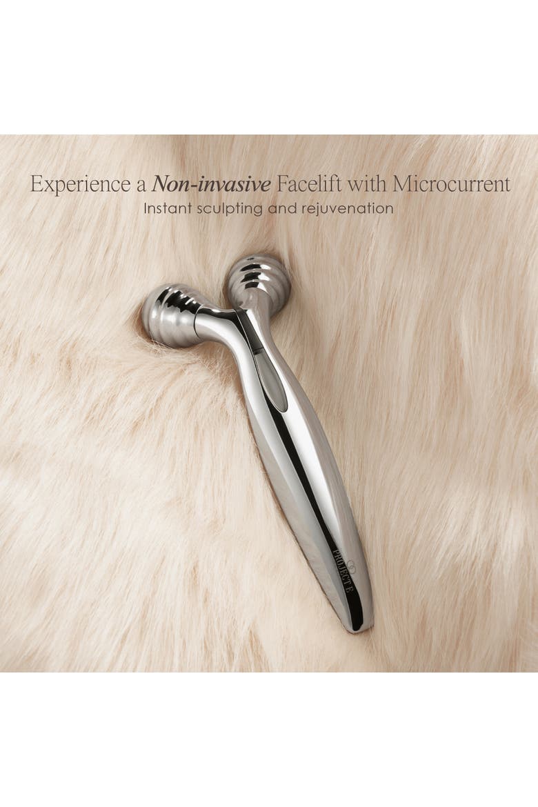 VORA Microcurrent Facial Roller | 3D Face & Body Massager | Instant Face Lift & V-Shape | Anti-Aging & Tightening | Solar Powered, Alternate, color, White