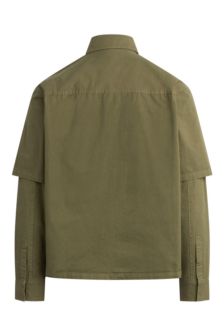 Rex Layered Look Button-Up Shirt, Alternate, color, MARTINI