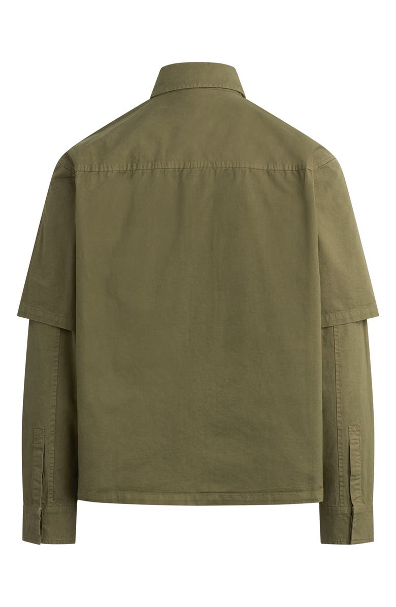 Hudson Jeans Rex Layered Look Button-Up Shirt, Alternate, color, Martini