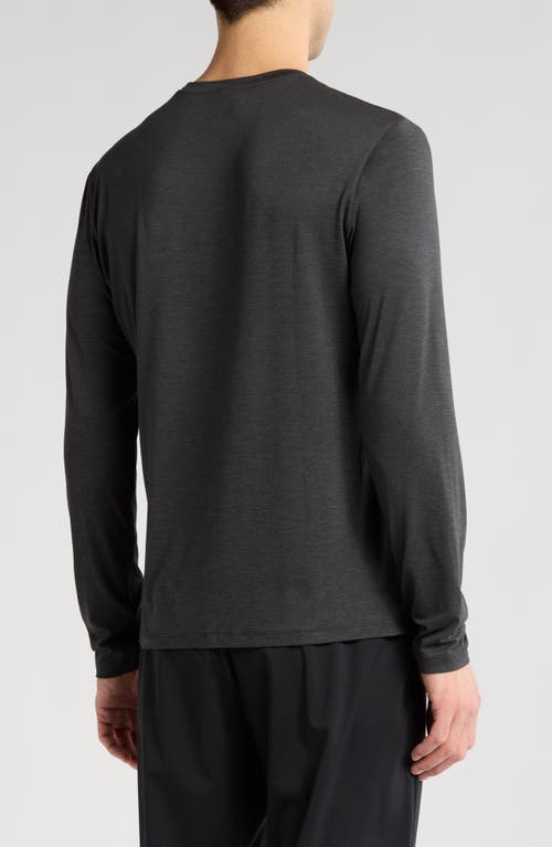 Z By Zella Alki Long Sleeve Trainer T-shirt In Black Caviar