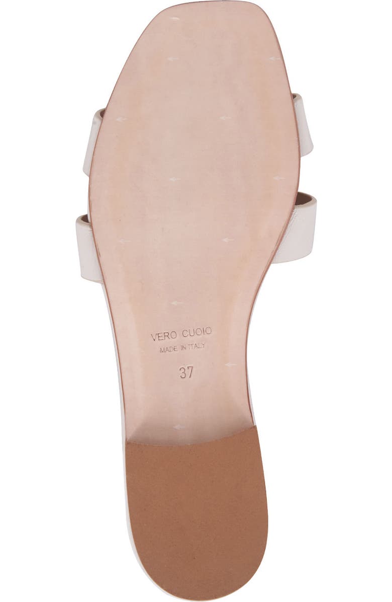 Bruno Magli Fina Slide Sandal, Alternate, color, Bone Crinkled Patent