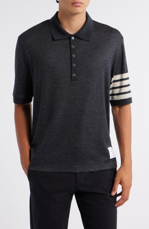 4-Bar Virgin Wool Jersey Polo