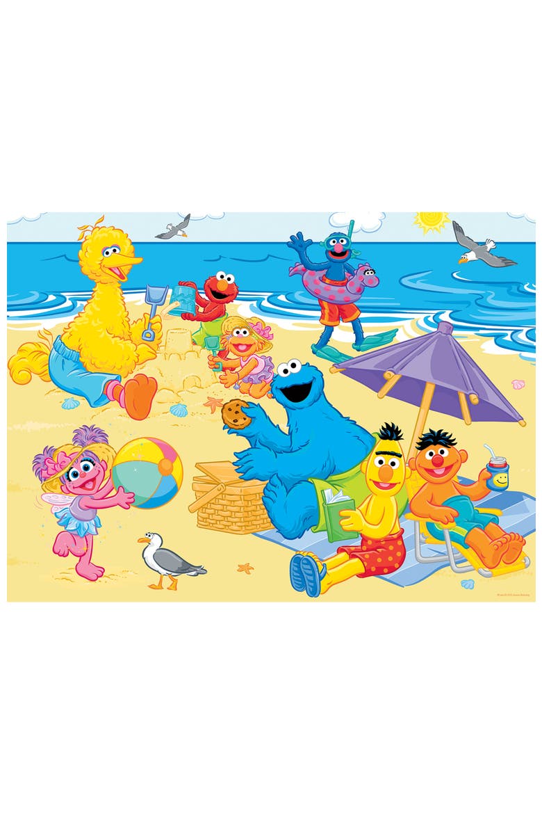 Sesame Street Beach Day 24 Piece Puzzle, Alternate, color, Multicolor
