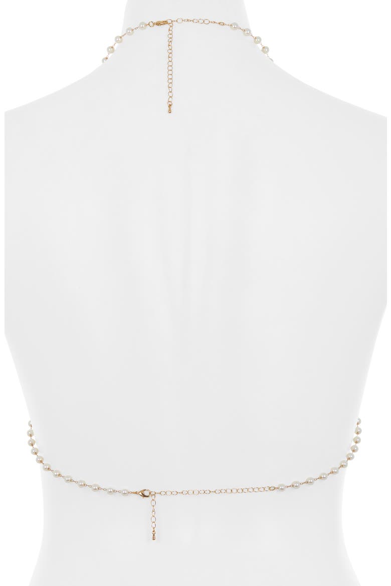 Imitation Pearl Halter Bralette, Alternate, color, PEARL COLLECTION