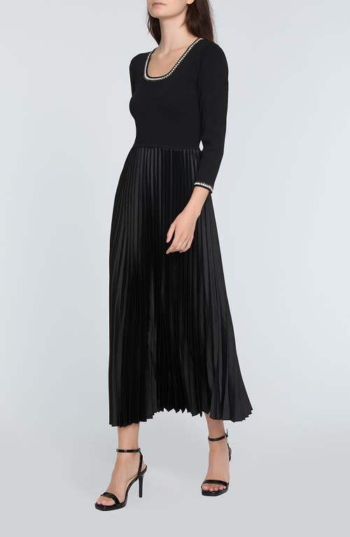 ELIE TAHARI ELIE TAHARI THE MAVE MIXED MEDIA MAXI DRESS