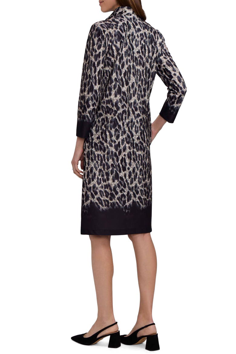 Tammy Three-Quarter Sleeve Dress, Alternate, color, BLACK/ MULTI