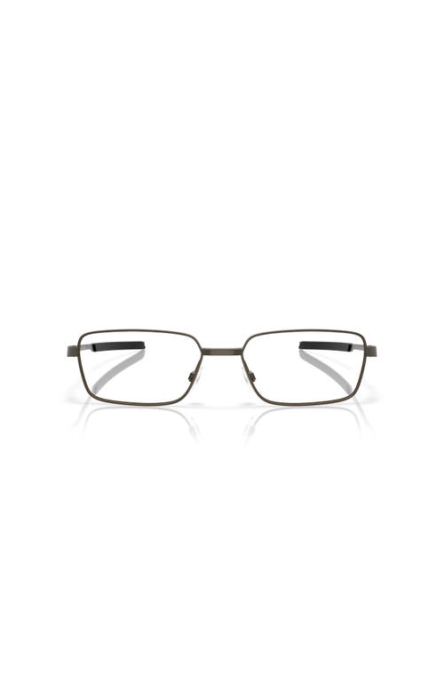 Oakley 57mm Rectangle Optical Glasses In Metallic