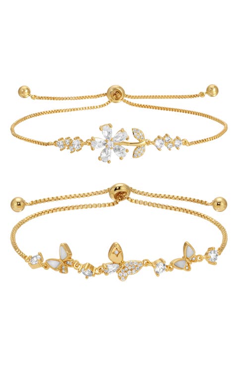 Fiorella Set of 2 Bolo Bracelets