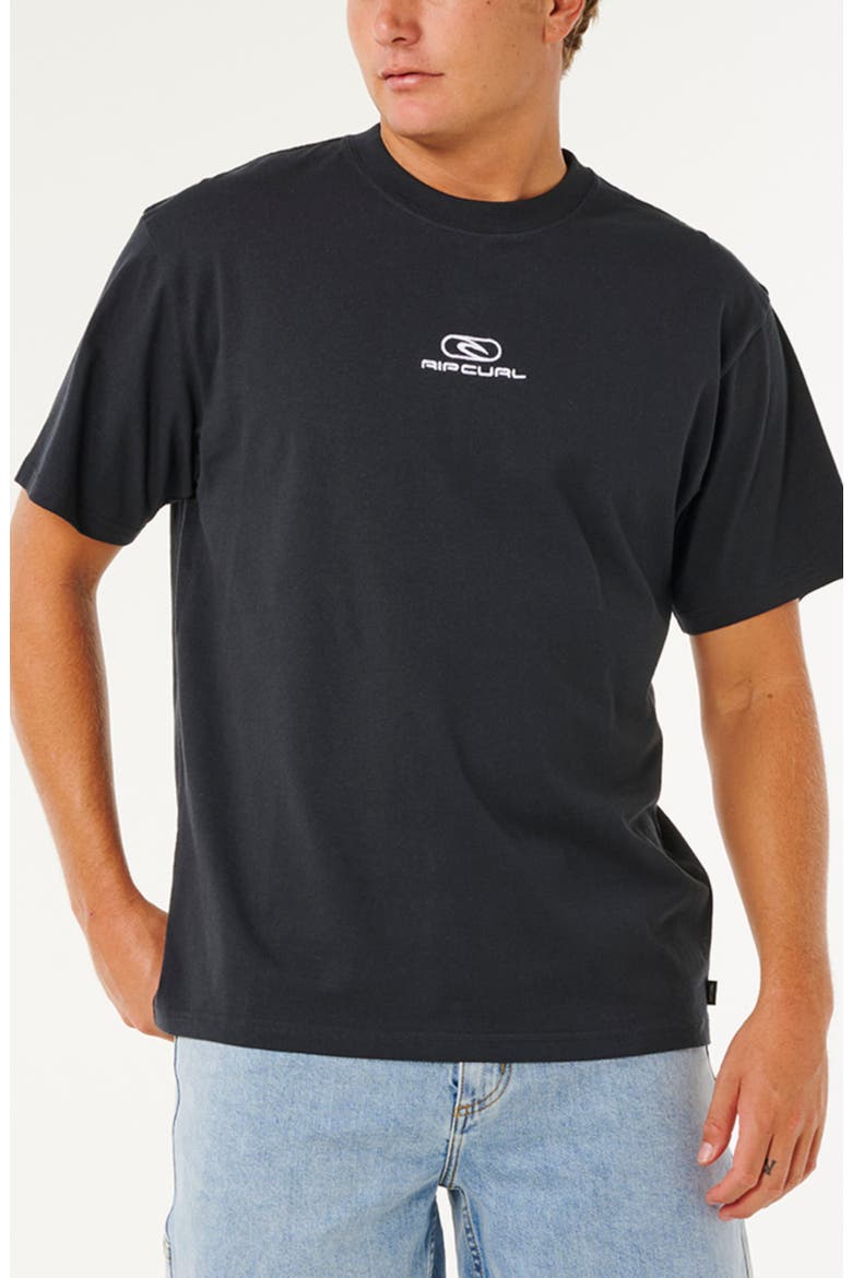 Pill Icon Embroidered Logo T-Shirt, Main, color, BLACK