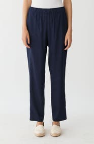 Lafayette 148 New York Jones Linen Blend Straight Leg Pants