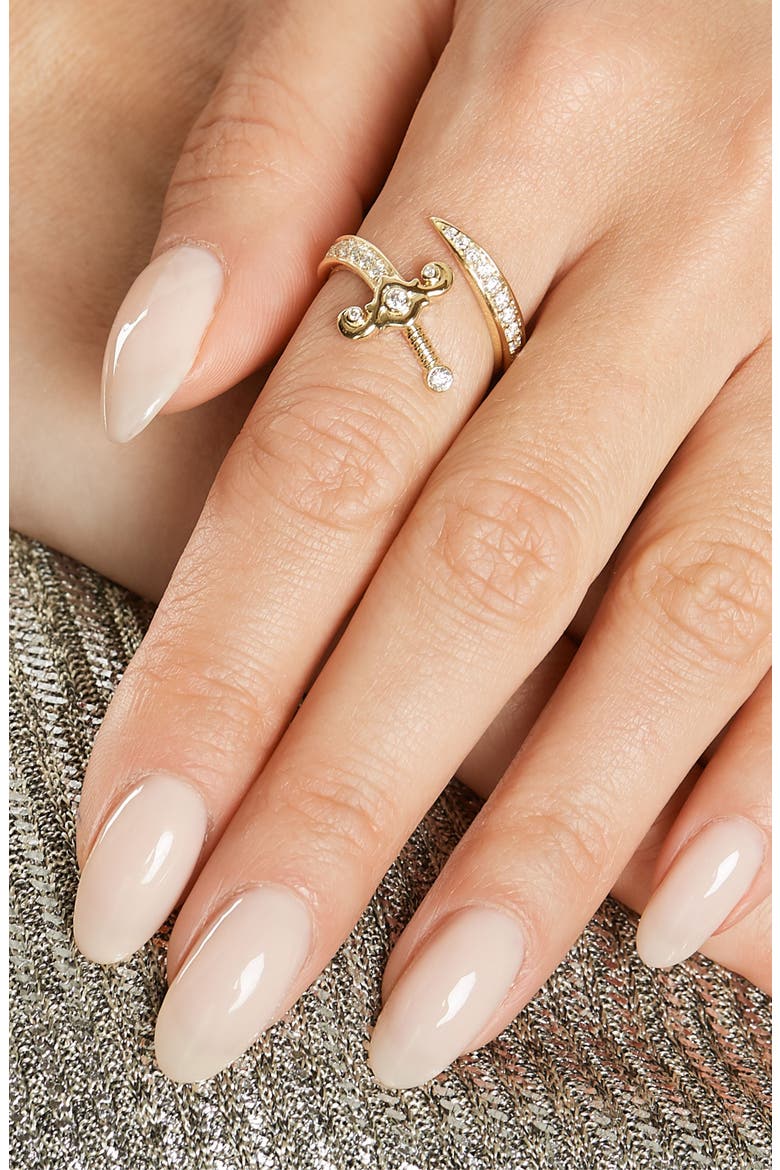 Golden Sword Ring, Alternate, color, Gold