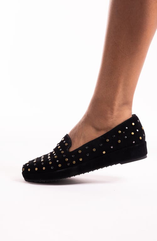 L'amour Des Pieds Cailene Studded Loafer In Black