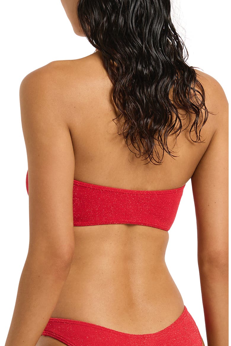 Blake Bandeau Bikini Top, Alternate, color, CHERRY