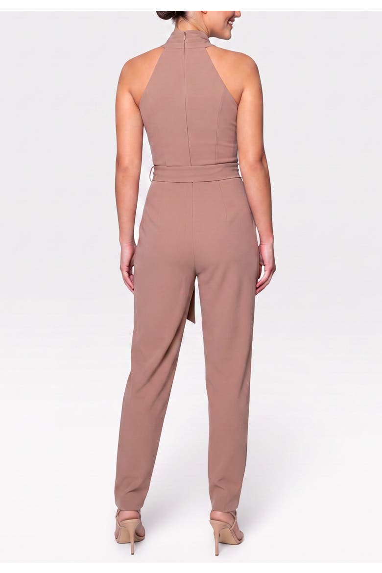 Harley Crossover Halter Jumpsuit, Alternate, color, Almond