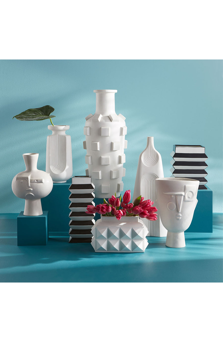 Jonathan Adler Charade Studded Low Vase, Alternate, color,