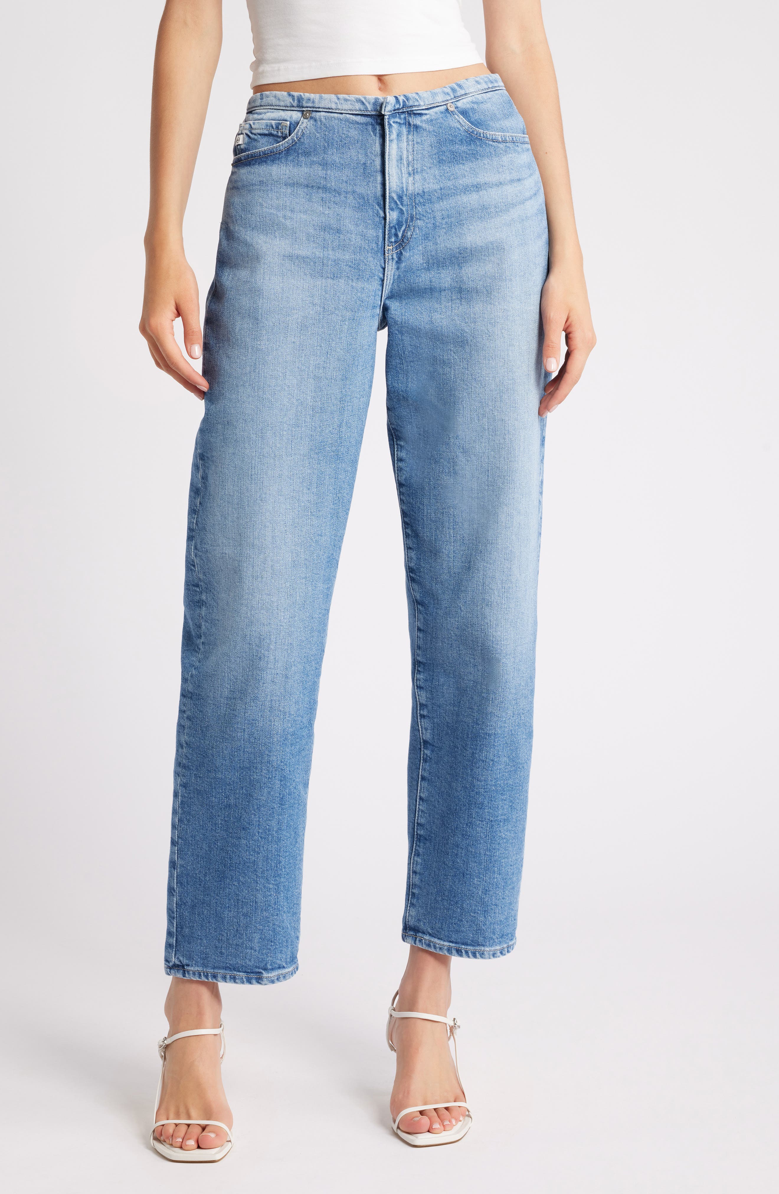 AG Rian High Waist Ankle Straight Leg Jeans
