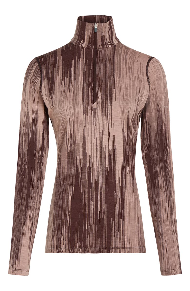 Icebreaker Merino Wool 260 Vertex Half Zip Top, Alternate, color, Java/Pink/Summit/Blush