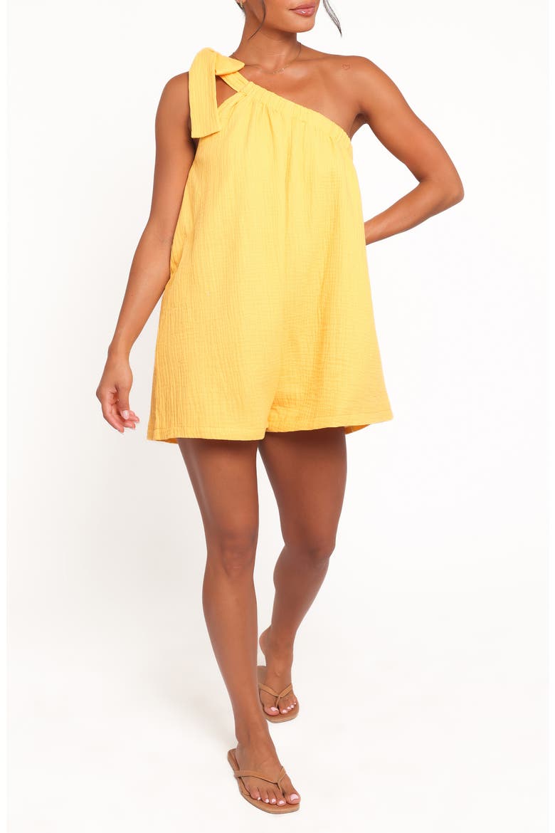 Miffy One-Shoulder Cotton Romper, Main, color, MANGO