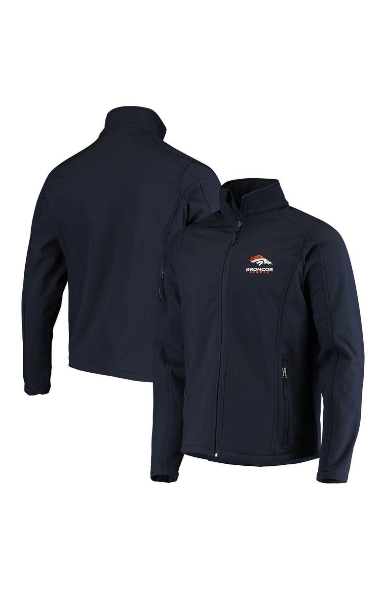 DUNBROOKE Men's Dunbrooke Navy Denver Broncos Sonoma Softshell Full-Zip Jacket, Main, color, Navy