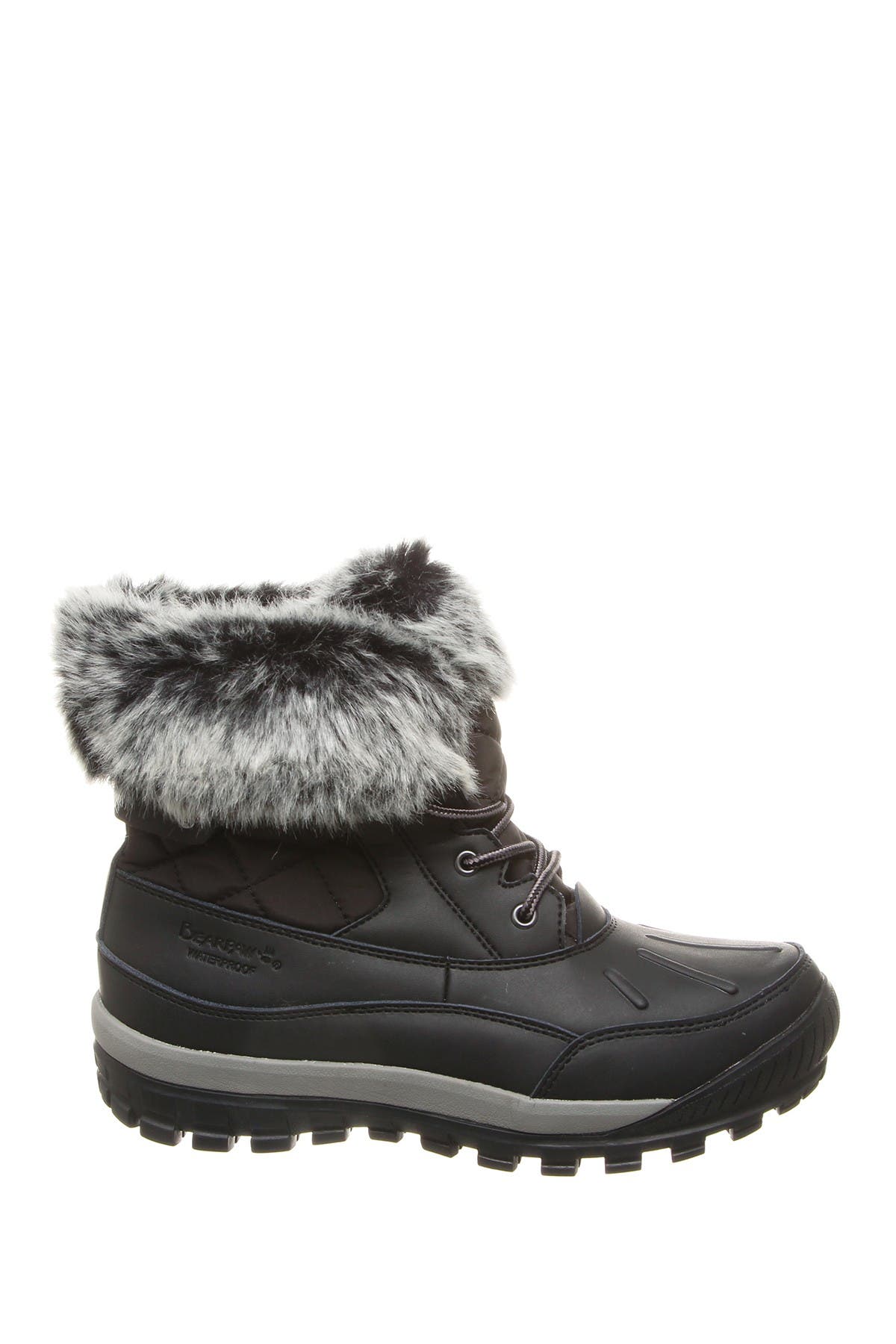 BEARPAW Becka Faux Fur Collar Boot, Alternate, color, 