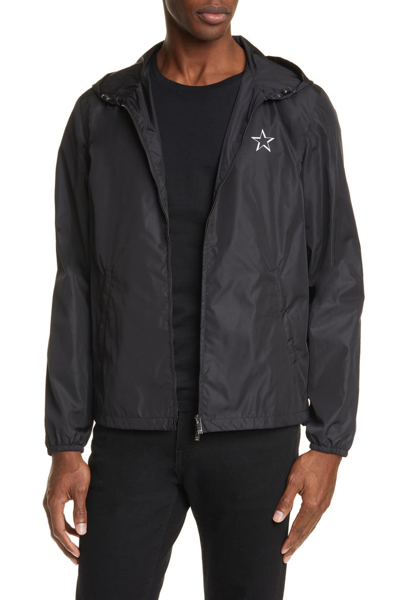 VTLNSTAR Logo Hooded Jacket, Main, color, BLACK/ WHITE