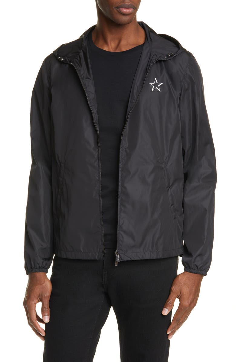 Valentino VTLNSTAR Logo Hooded Jacket, Main, color,