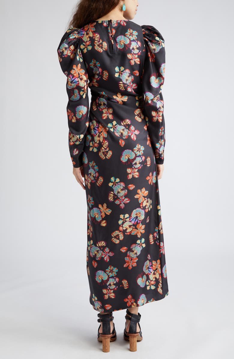 Ulla Johnson Amalie Floral Long Sleeve Silk Maxi Dress, Alternate, color,