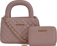 bebe Sofie Small Satche with Matching Wallet