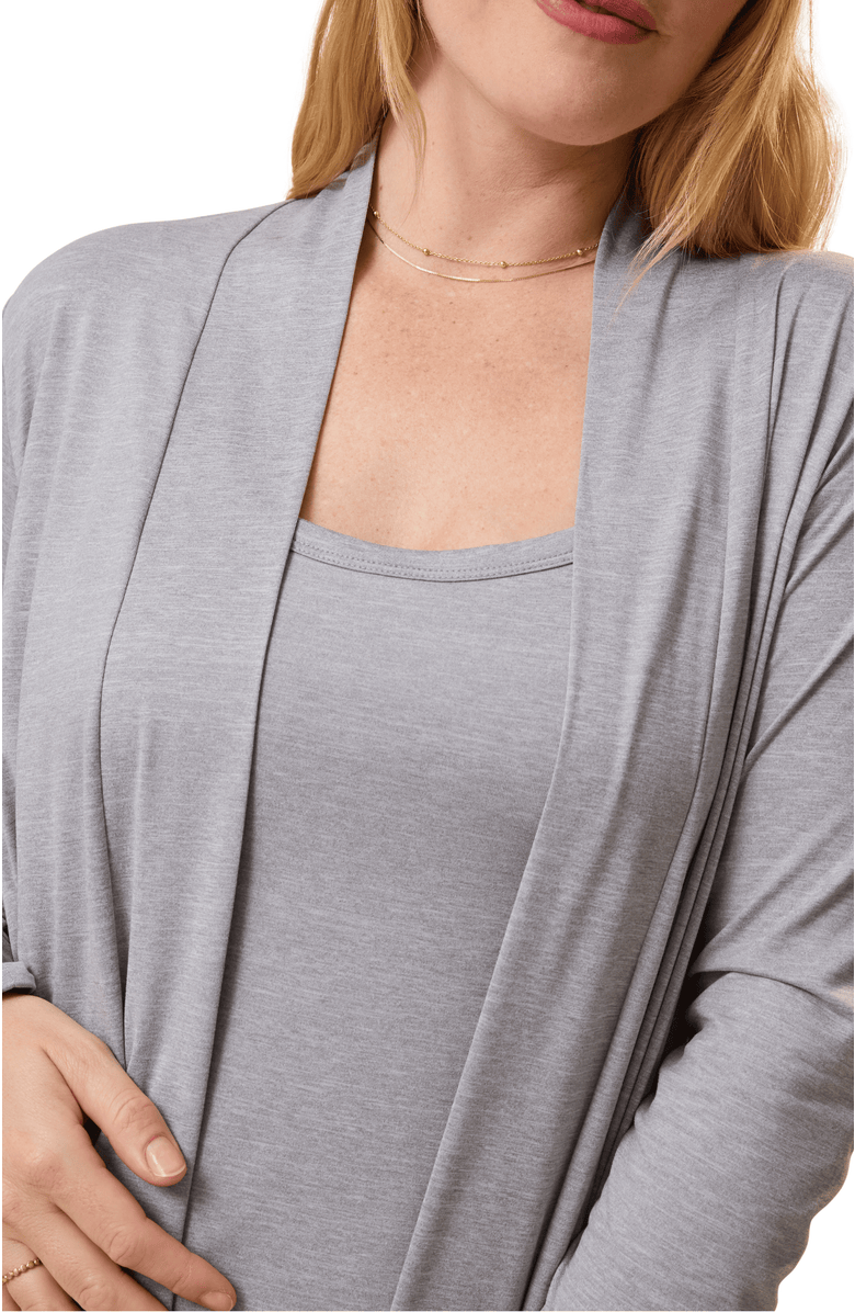 Kindred Bravely The Sunday Lounge Duster, Alternate, color, Grey Heather