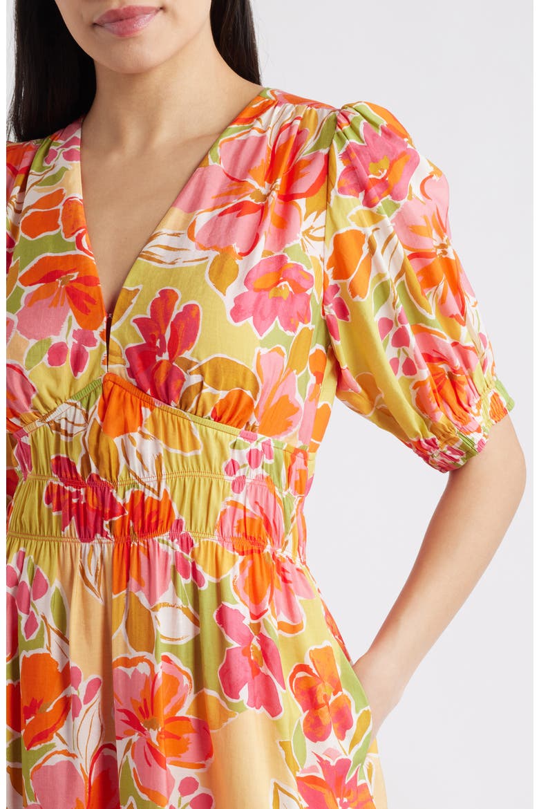 Floral Midi Sundress, Alternate, color, PINK MULTI