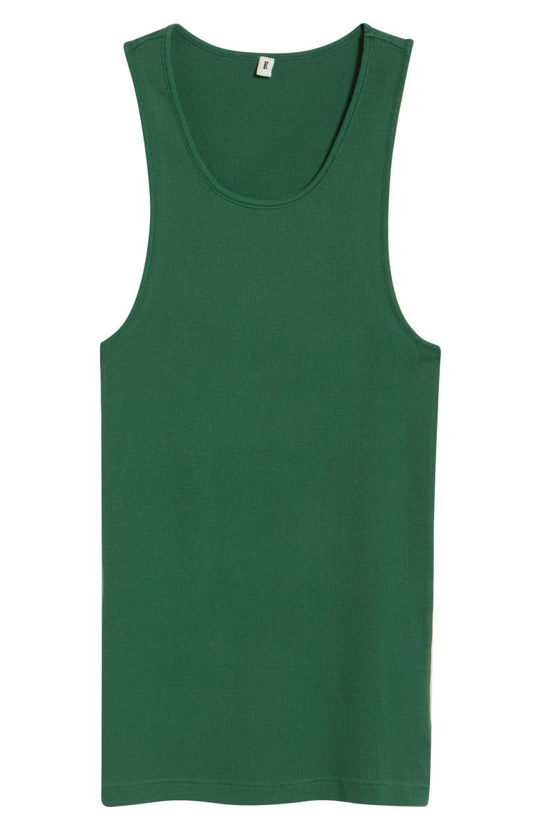 Elwood Malibu Cotton Rib Tank, Alternate, color, Vintage Forest