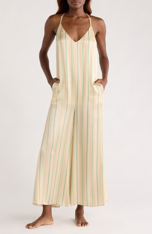 Lunya Sleeveless Wide Leg Silk Jumpsuit In Multi
