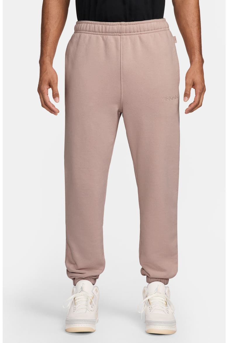 Wordmark Cotton Fleece Sweatpants, Main, color, PINK OXFORD