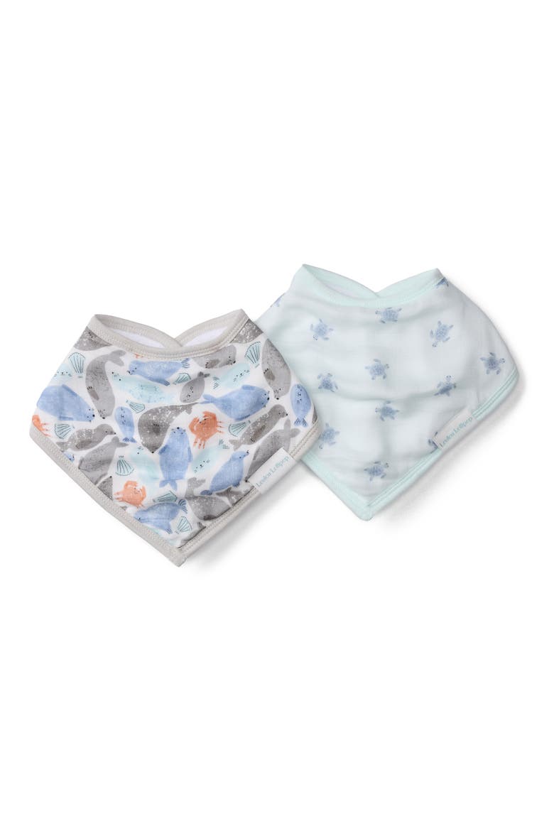 Assorted 2-Pack Muslin Bandana Bibs, Main, color, SEALS