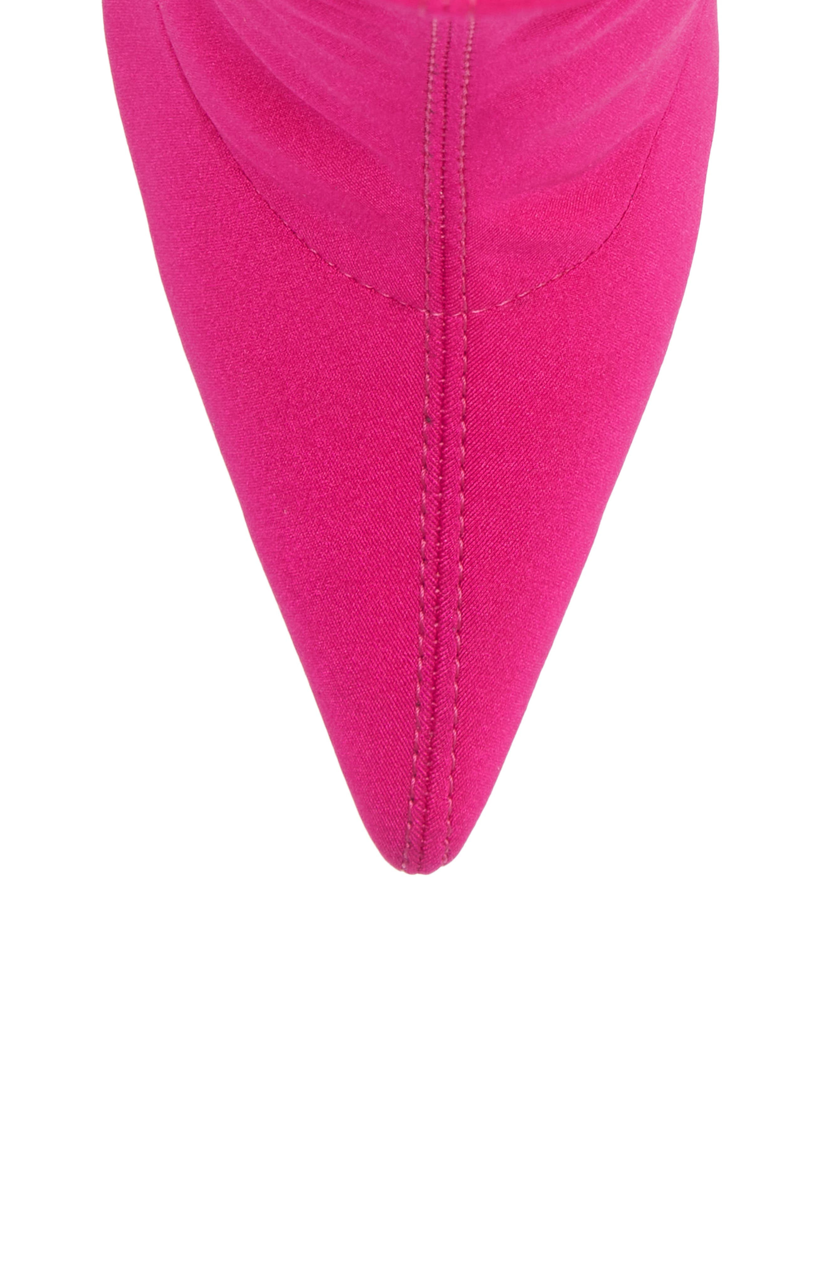 Stuart Weitzman 100 Pointed Toe Stretch Bootie, Alternate, color, Magenta
