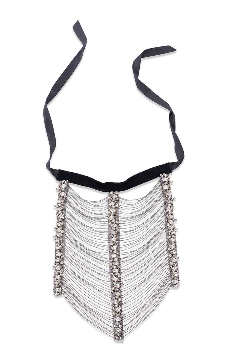 Anne Fontaine Satin Ribbon Collar, Alternate, color,