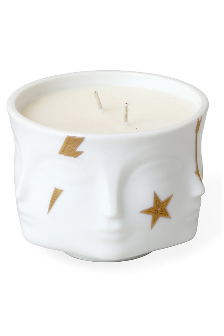 Gilded Muse Candle, Main, color, White / Gold