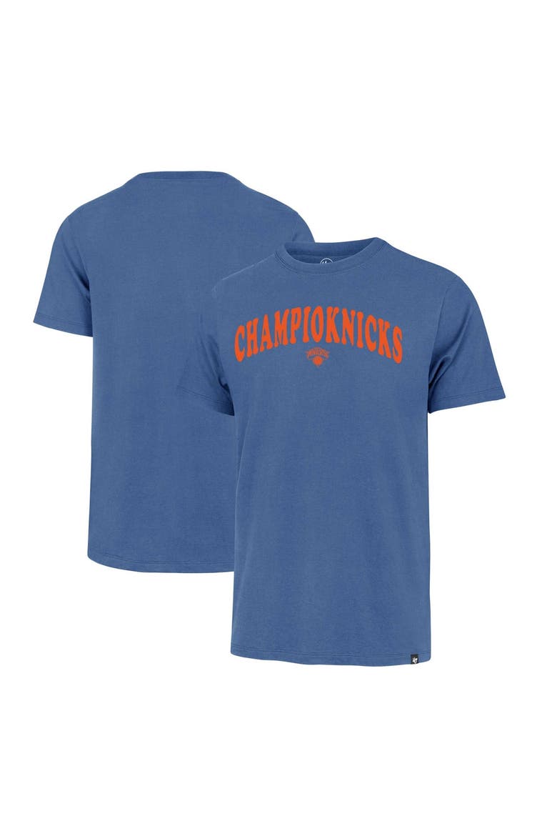 Men's '47 Blue New York Knicks 2026 NBA Finals ChampioKnicks Franklin T-Shirt, Main, color, Blue