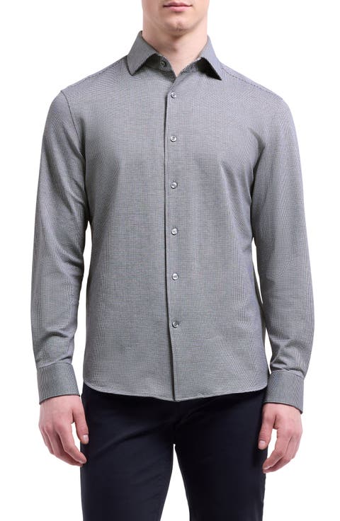 Devon OoohCotton® Houndstooth Button-Up Shirt