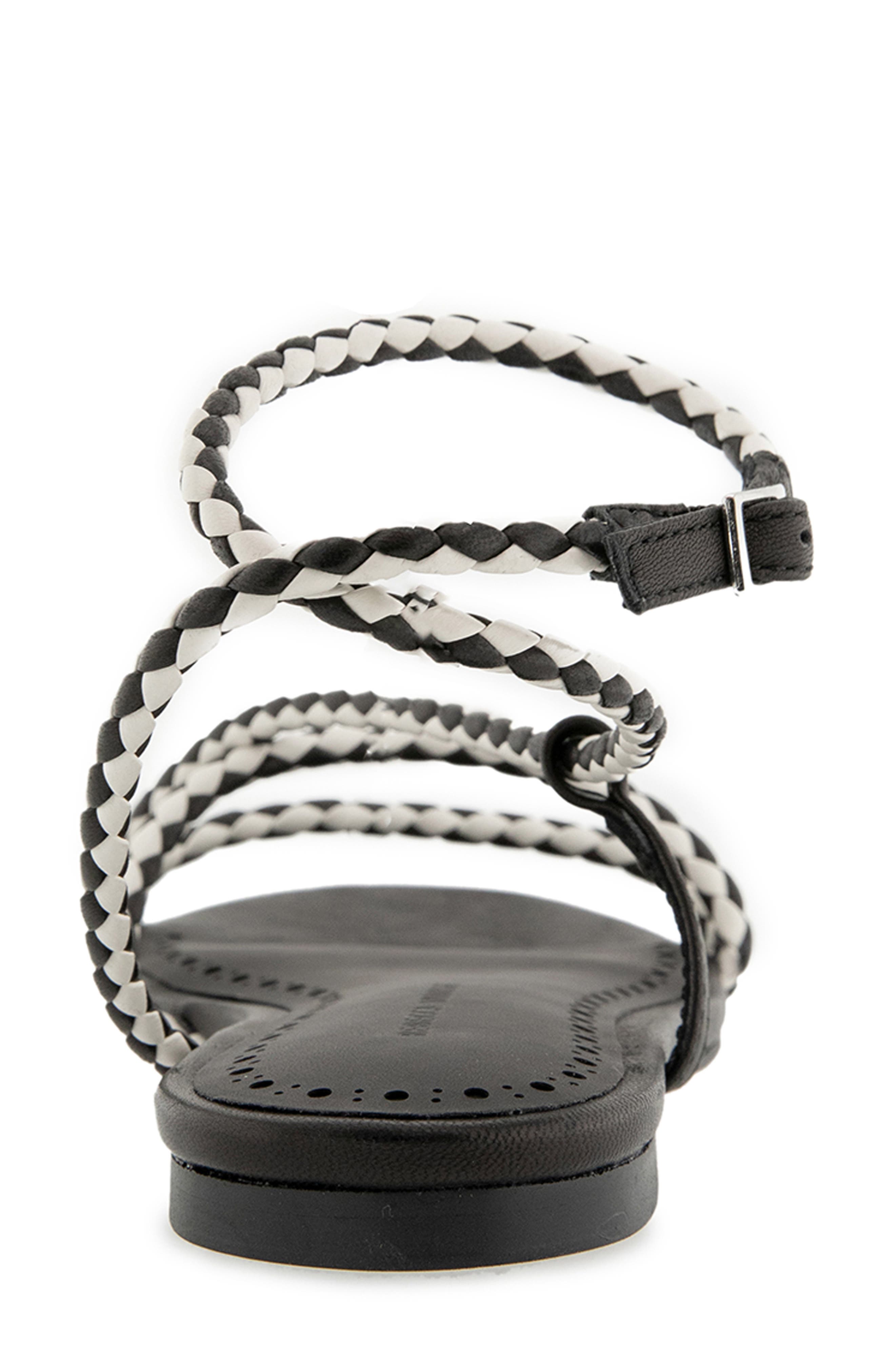 Rebecca Minkoff Ayla Ankle Strap Sandal, Alternate, color, Black/ Off White