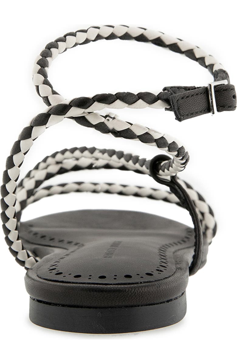 Rebecca Minkoff Ayla Ankle Strap Sandal, Alternate, color, Black/ Off White