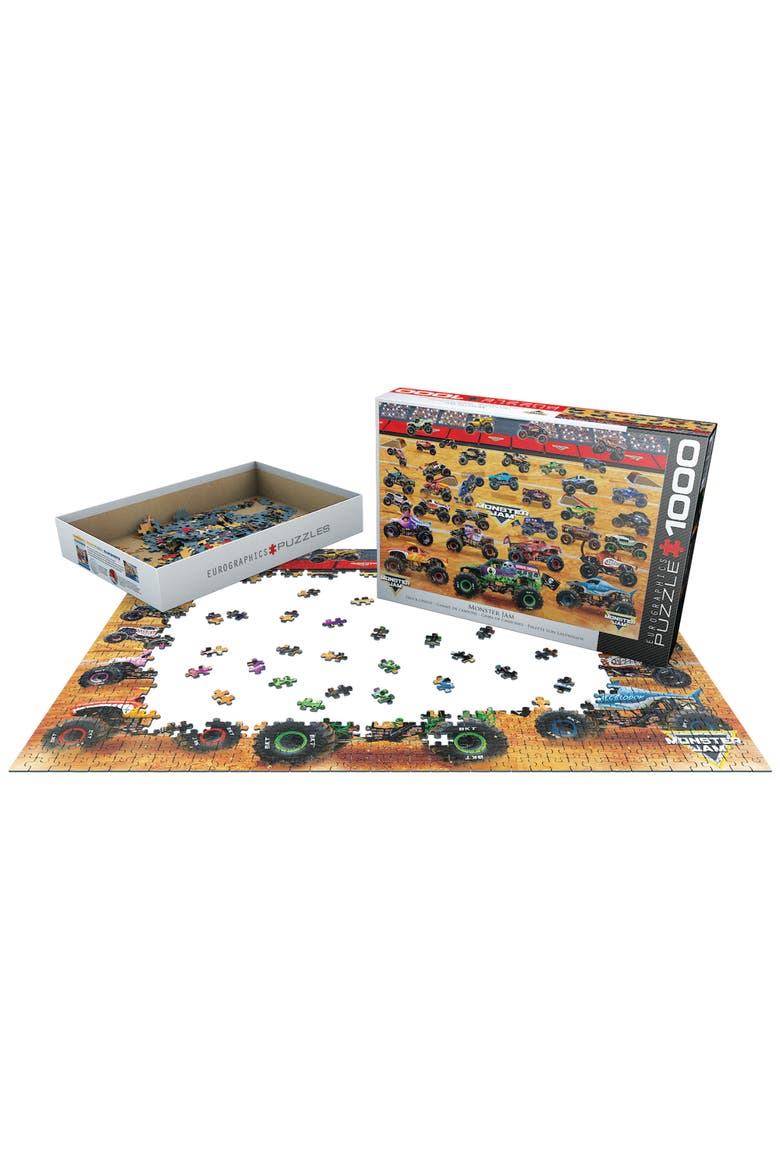 Monster Jam Truck Lineup 1000Piece Puzzle, Adult, Alternate, color, Multicolored