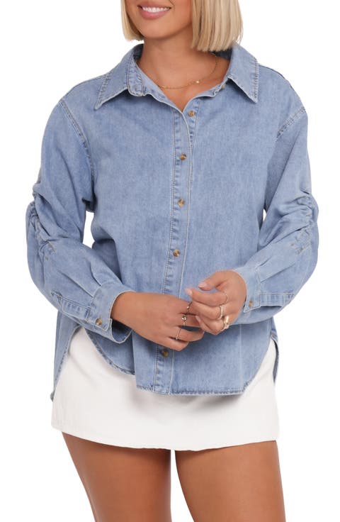 Antonella Denim Button-Up Shirt