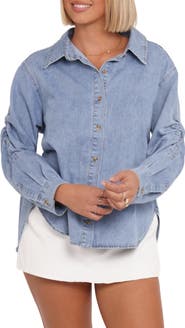 Petal & Pup Antonella Denim Button-Up Shirt