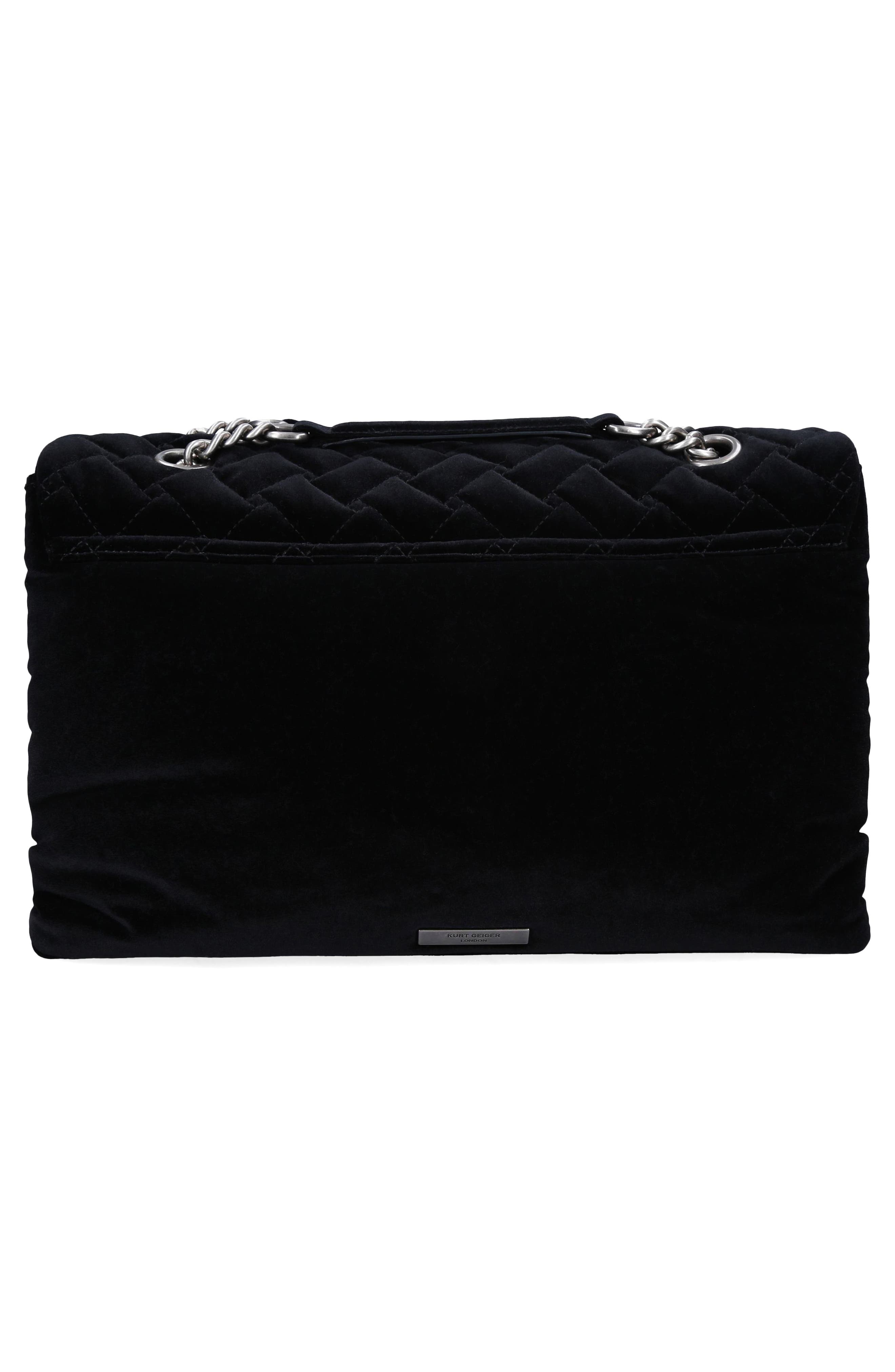 Kurt Geiger London XXL Kensington Velvet Shoulder Bag, Alternate, color, 
