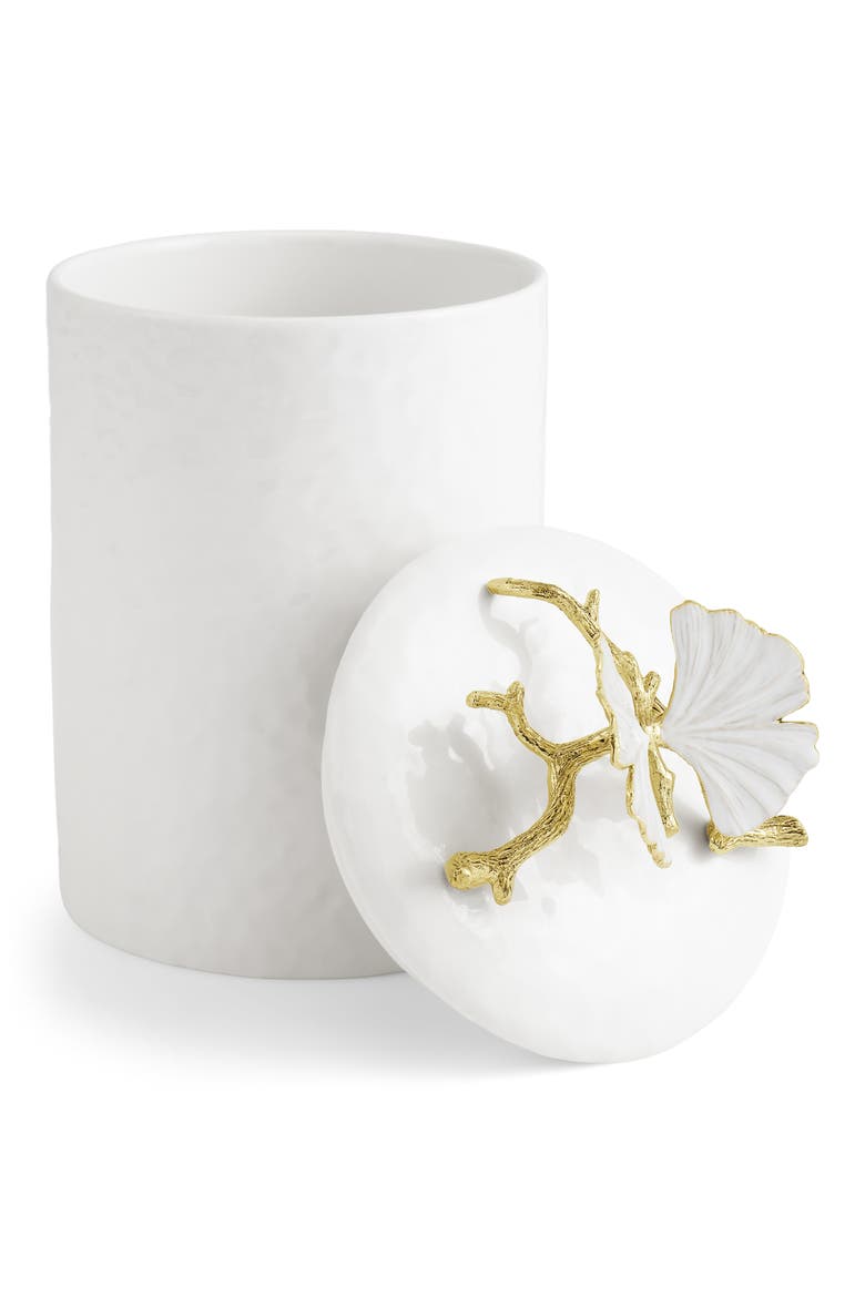 Butterfly Ginkgo Medium Canister, Alternate, color, WHITE/ GOLD