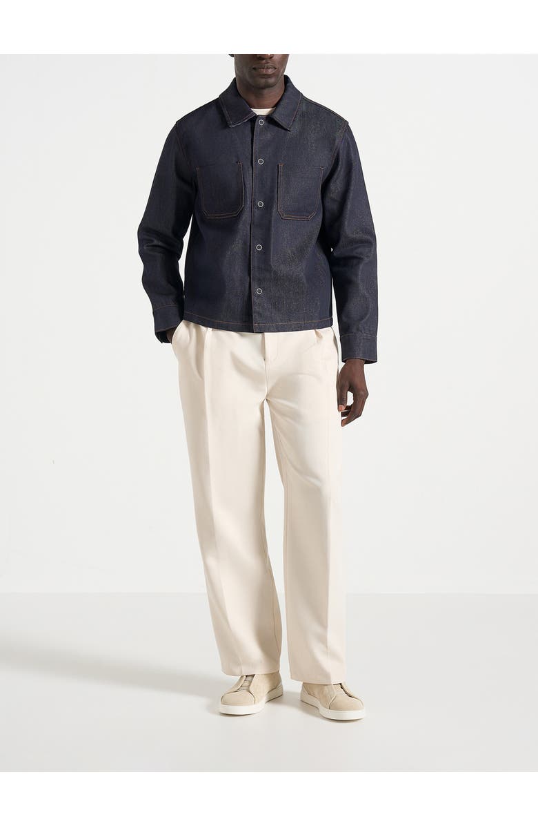 Manière De Voir Asher Unisex Denim Shirt, Alternate, color, Indigo