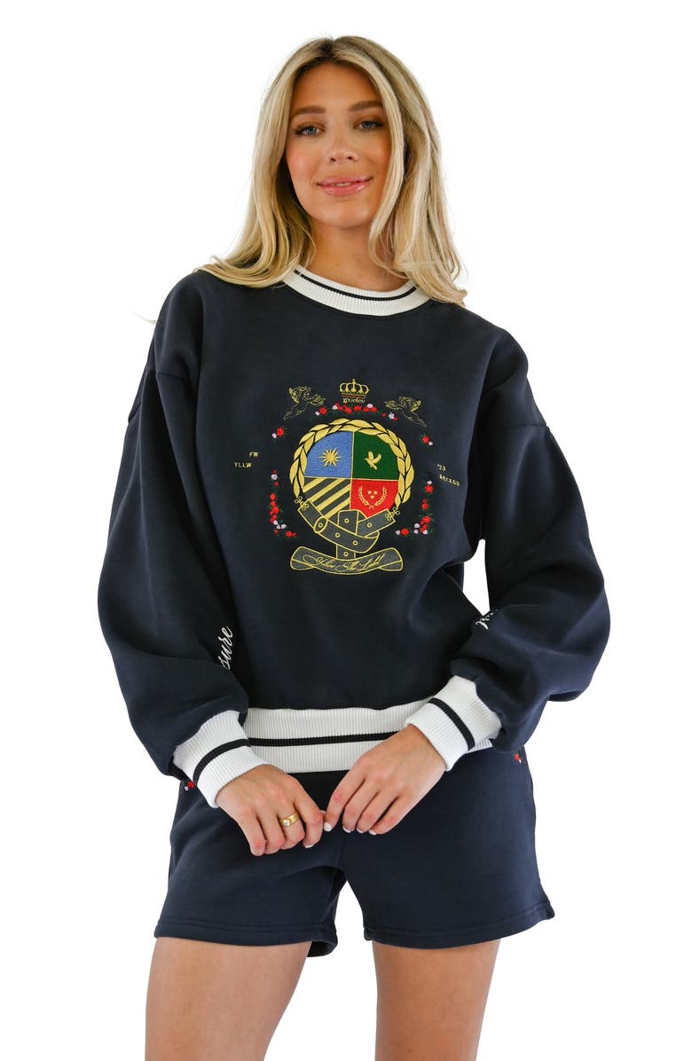YELLOW THE LABEL Herald Crest Sweatshirt, Alternate, color,