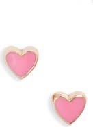 Anzie Enamel Heart Stud Earrings
